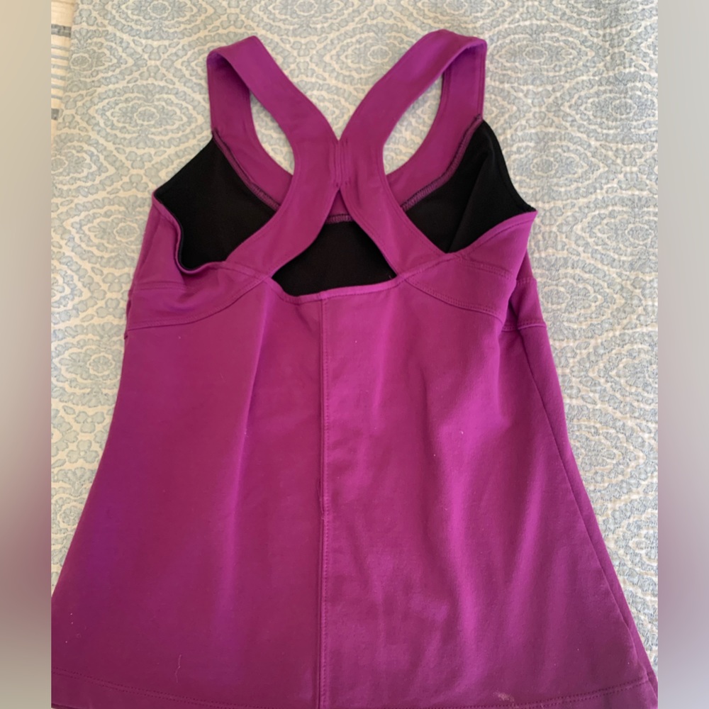 Athleta purple flatter back tank